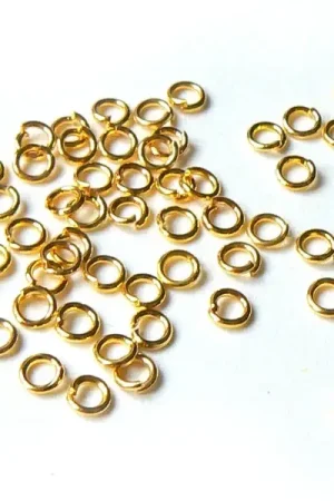 Nouvelle Collection 100 anneaux 3,5 mm dorés