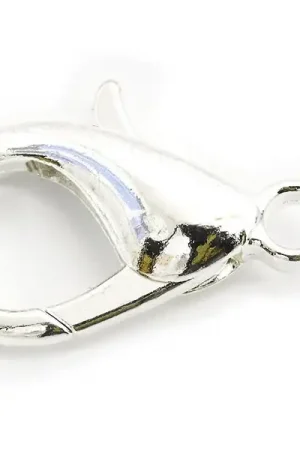 10 fermoirs mousqueton 21 mm - couleur argent clair Populaire