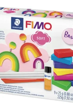 Bon Marché Coffret 7 pâtes FIMO SOFT + vernis + accessoires