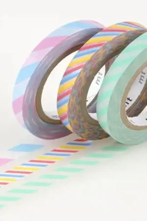 Expédition Rapide Masking tape trio slim - Bicolore twist pastel
