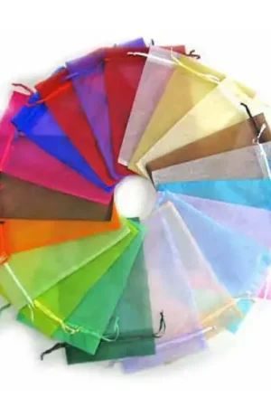 Nouvelle Collection 100 pochettes colorées en organza