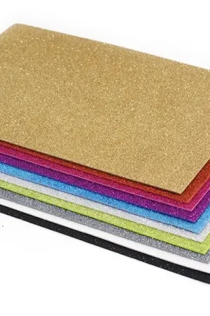 Set de 10 plaques de mousse à paillettes Prix Bas