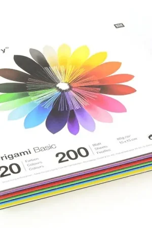 Populaire 200 feuilles de papier Origami - 20 couleurs