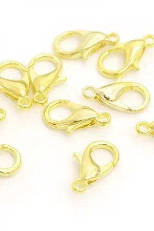 10 fermoirs mousquetons 12 mm - doré Acheter En Ligne