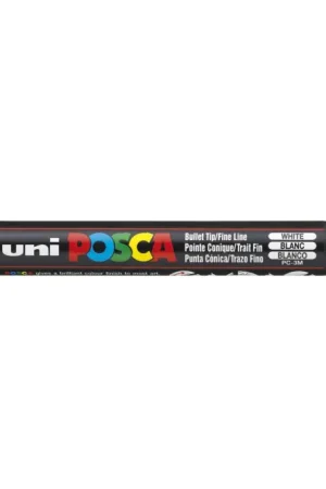 Marqueur posca - pointe fine 1,5 mm - blanc - PC3M Meilleur Choix