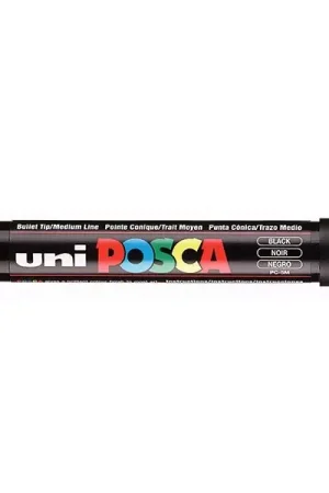 Marqueur posca - pointe moyenne 2,5 mm - Noir - PC5M Nouvel Arrivage