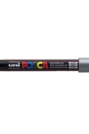 Marqueur posca - pointe calibrée extra-fine 0,7 mm - Argent- PC1M Dernier Modèle