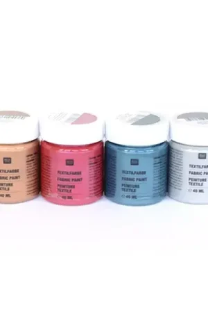 Must-Have 6 pots de peinture pour textile - Métallique