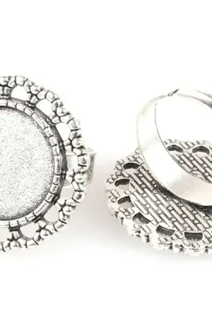 Achetez Aujourd'hui Support de bague pour cabochon - couleur argent