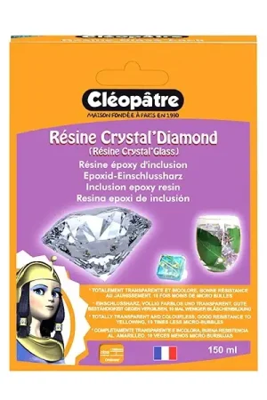 Résine d'inclusion "Crystal'Diamond" 150 mL - transparent*Cléopatre* Meilleur Choix