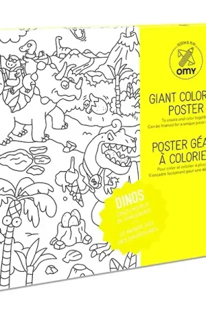 Poster géant à colorier - Dinos - OMY Prix Promo