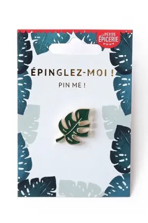 Pin's émaillé feuille de monstera Offre Limitée