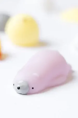 Mini squishy ours polaire rose - anti-stress Offre Limitée