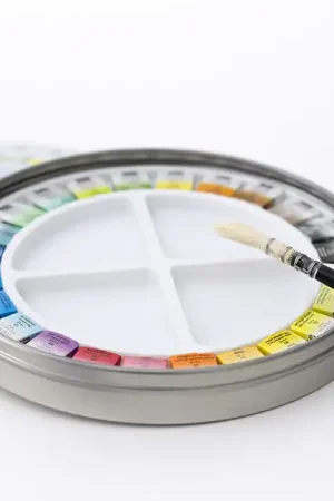 Acheter Direct Coffret 24 demi-godets aquarelle fine - boîte ronde