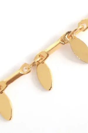 Chaîne fantaisie petites pendeloques - doré à l'or fin 24 K x 20 cm Achat Immédiat