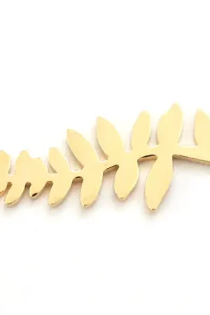 Prix Réduit Pendentif feuille - doré à l'or fin