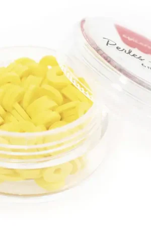 Boite de perles rondelles heishi 6 mm - Jaune Vente Directe