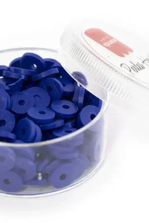 Promotion Saisonnière Boite de perles rondelles heishi 6 mm - Bleu roi