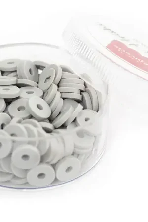 Boite de perles rondelles heishi 6 mm - Gris Offre Exclusive