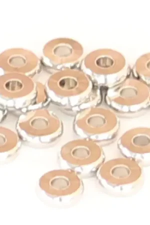 20 perles rondelles plates arrondies en acier innoxydable - argenté 6x1 mm Offre Spéciale