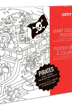 Soldes Poster géant en papier à colorier - PIRATES - OMY