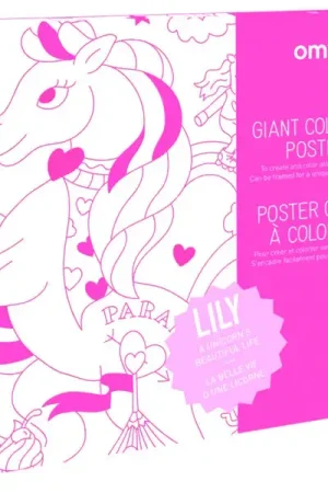 Poster géant en papier à colorier - LILY UNICORN - OMY Dernière Chance