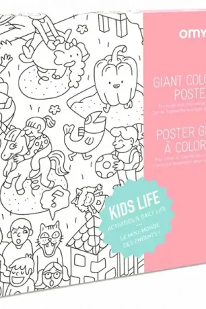 Authentique Poster géant en papier à colorier - KIDS LIFE - OMY