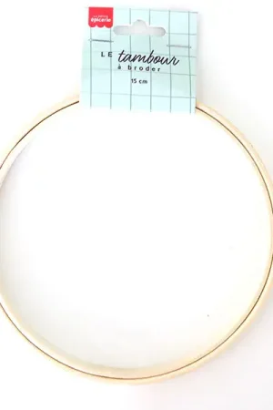 Tambour à broder bois clair - 15 cm Populaire
