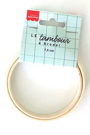 Expédié Aujourd'hui Tambour à broder bois clair - 7,5 cm