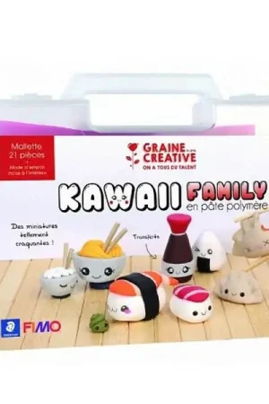 Quantité Limitée Mallette Fimo - Kawaii Sushi family