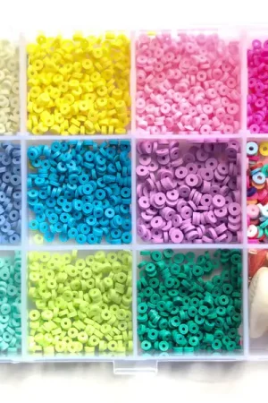 Boite de 11 couleurs POP de perles heishi 3 mm + accessoires Usine Directe