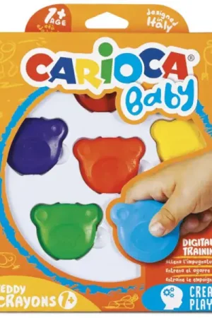 Dernier Modèle Set de 6 Crayons 12 mois - Carioca Baby Teddy