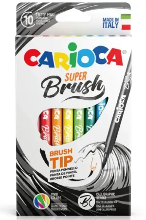 Petit Prix Set de 10 feutres Brush - Carioca Super Brush