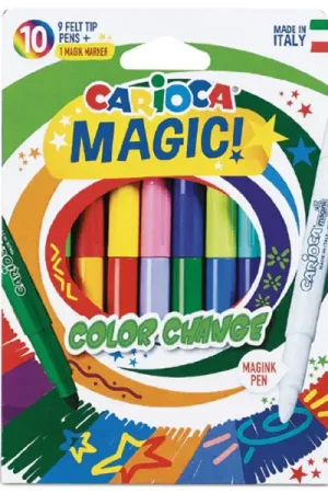 Prix Cassé Pochette de 10 feutres à l'encre magique - Carioca Magic Color Change