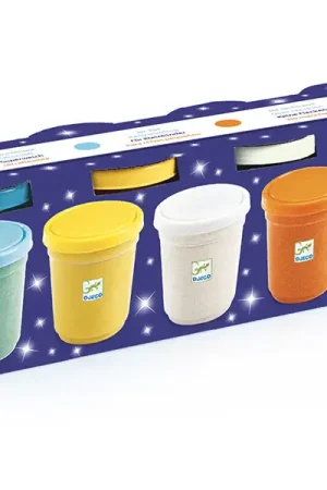 4 pots de pâte à modeler pailletées Prix Cassé