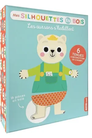 Jeu les oursons s'habillent - mes silhouettes en bois -jacque isabelle Nouvelle Collection