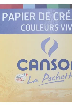 Prix Cassé Pochette papier de création Canson - Couleurs vives - A4 150g/m²