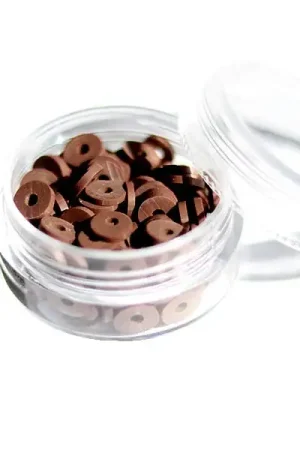 Boite de perles rondelles heishi 6 mm - marron Affaire À Saisir
