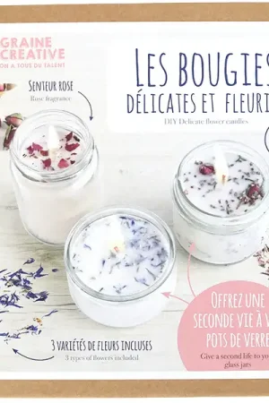 Coffret Les bougies délicates et fleuries à faire soi-même Super Prix