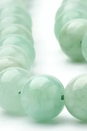 Lot de 15 perles naturelles rondes 6 mm - Jade verte Dernière Chance