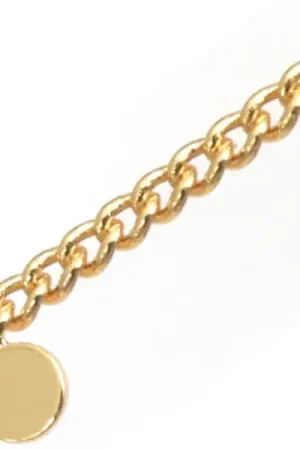 Chaine petites pampilles rondes espacées - doré à l'or fin 18K x 20 cm Offre Limitée