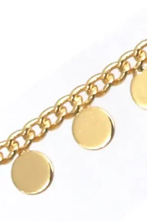 Chaine petits pampilles rondes - doré à l'or fin 18K x 20 cm Promotion Saisonnière