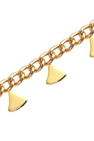 Chaine triangles ethnique - doré à l'or fin 18K x 20 cm Prix Cassé