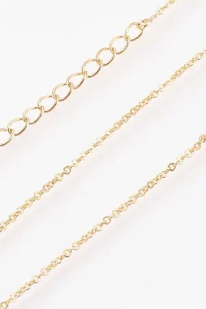 Authentique Collier 44,5 cm avec chaîne d'extension - chaîne forçat - doré à l'or fin 18K