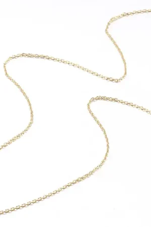Seulement Aujourd'hui Collier 45 cm - chaîne forçat - doré à l'or fin 18K