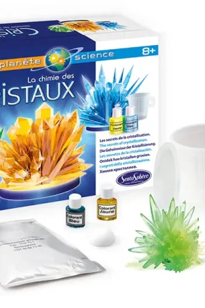 Coffret d'expériences scientifiques -La chimie des cristaux Prix Bas