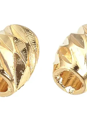 Satisfait Ou Remboursé 10 perles intercalaires - doré à l'or fin 18k - 4 x 3 mm