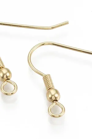 Acheter En Ligne 10 paires de boucles d'oreilles crochets - doré à l'or fin 18k - 20 mm