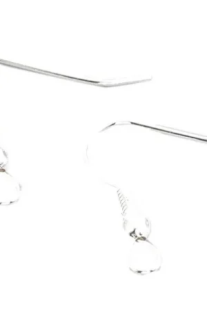 10 paires de boucles d'oreilles crochets - plaqué argent - 20 mm Prix Réduit