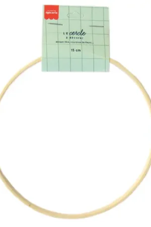 Cercle en bois bambou à décorer - 15 cm Nouvelle Collection